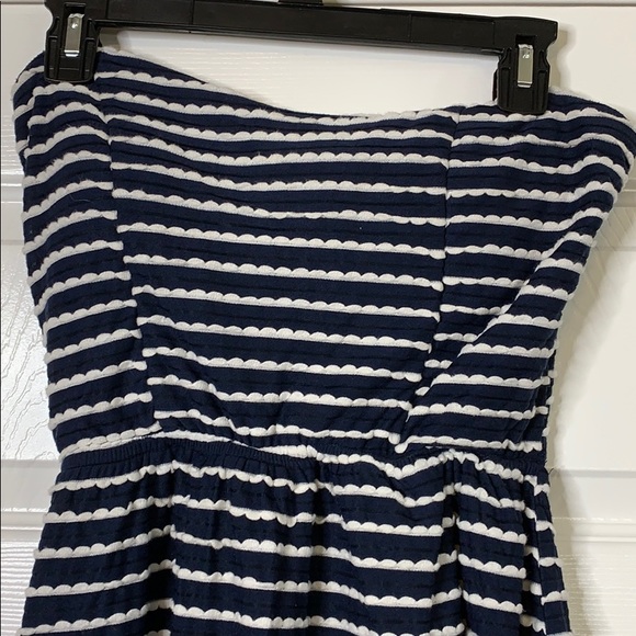 Paper Doll Strapless Striped Hi-Low Dress - Picture 2 of 8